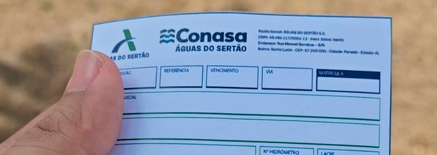 Contas da Águas do Sertão ganharão novo visual