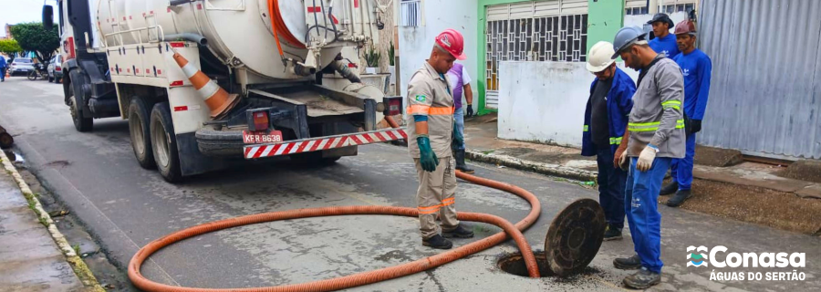 Imagem Conasa Águas do Sertão esclarece sobre trabalhos de manutenção da rede de esgotamento sanitário em Pão de Açúcar 